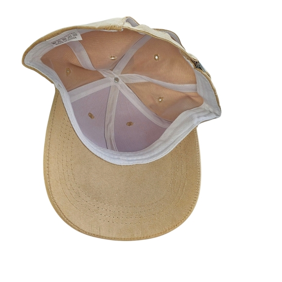 Hand Burned Floral Baseball Cap, Faux Suede. Unique - Picture 5 of 6